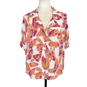 Jane & Delancey leaf print shirt